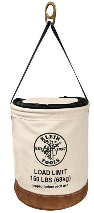 Klein Tools 5104CLR 150 lb Heavy Duty Top Closing Canvas Bucket