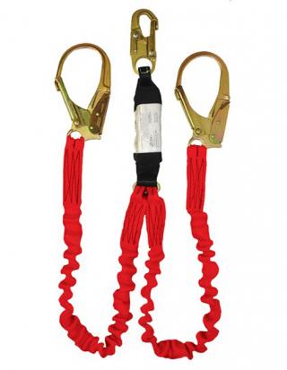 Elk River FLEX-Zorber Twin Leg Lanyard with Steel Rebar Hooks