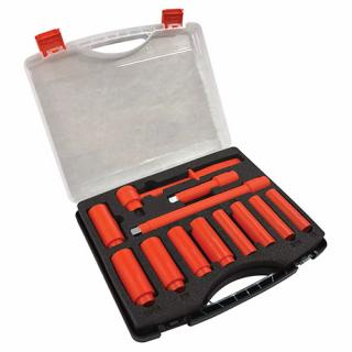 Jameson 1000V Insulated 1/2 Inch Drive Deep Socket Sets