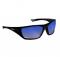 Bolle Hustler Safety Glasses w/ Polarized Blue Mirror Lens/Black Frame