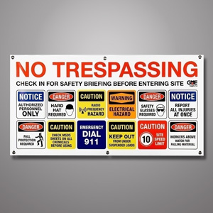 Job Site Safety Banners from Farwest Line Specialties