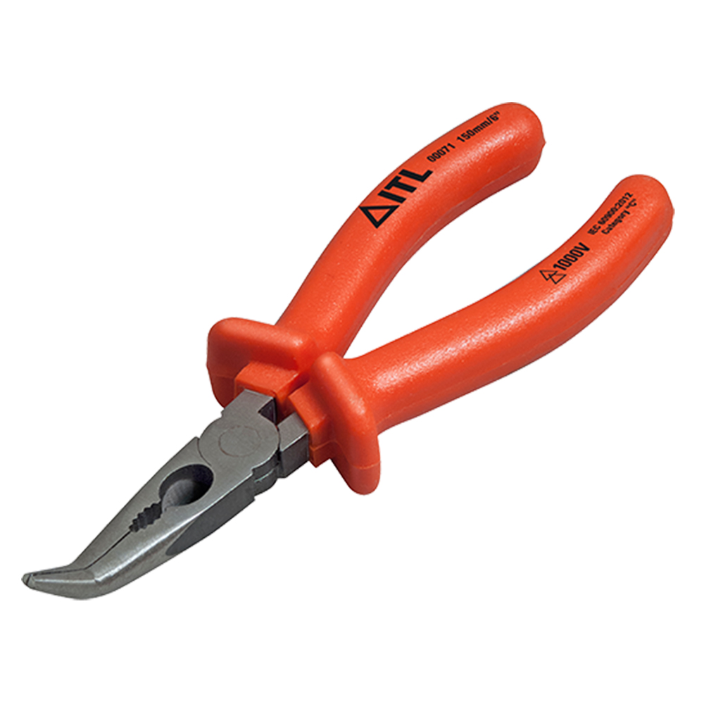 Jameson 1000V Insulated Bent Long-Nose 6-1/4 Inch Pliers from Columbia Safety