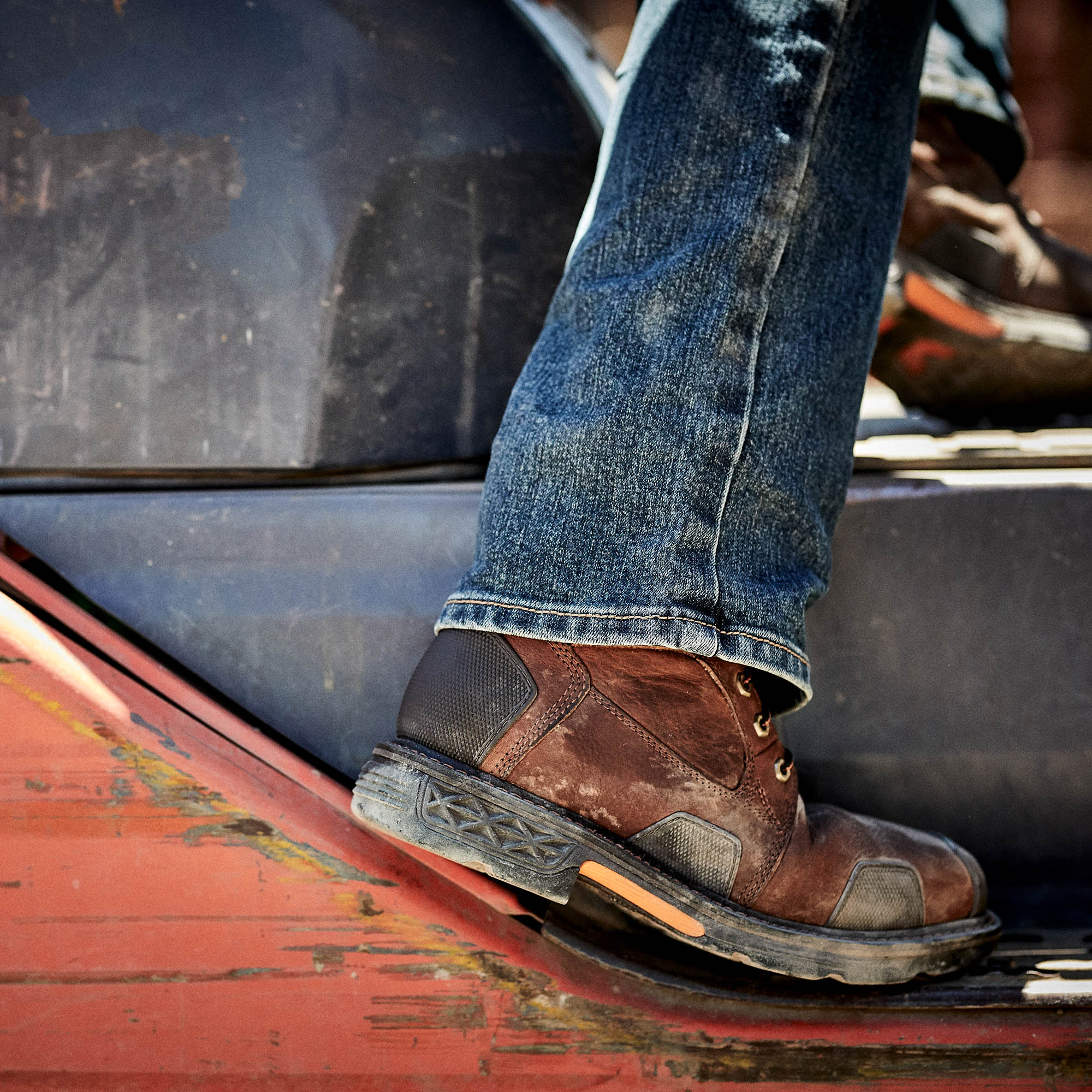 Ariat OverDrive 8 Inch Wide Square Waterproof Work Boots with Composite Toe from Columbia Safety