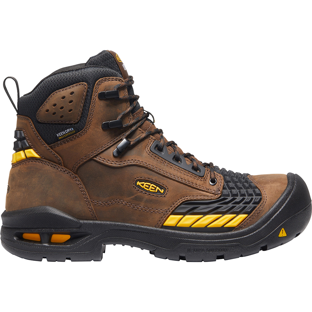 Keen Men's Troy 6 Inch Waterproof Boots with Carbon Fiber Toe from Columbia Safety