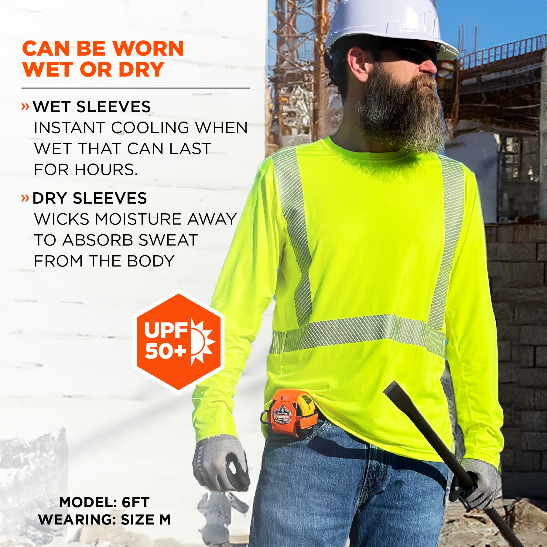 Ergodyne Chill-Its 6688 Cooling Hi-Vis Sun Shirt with UV Protection from Columbia Safety