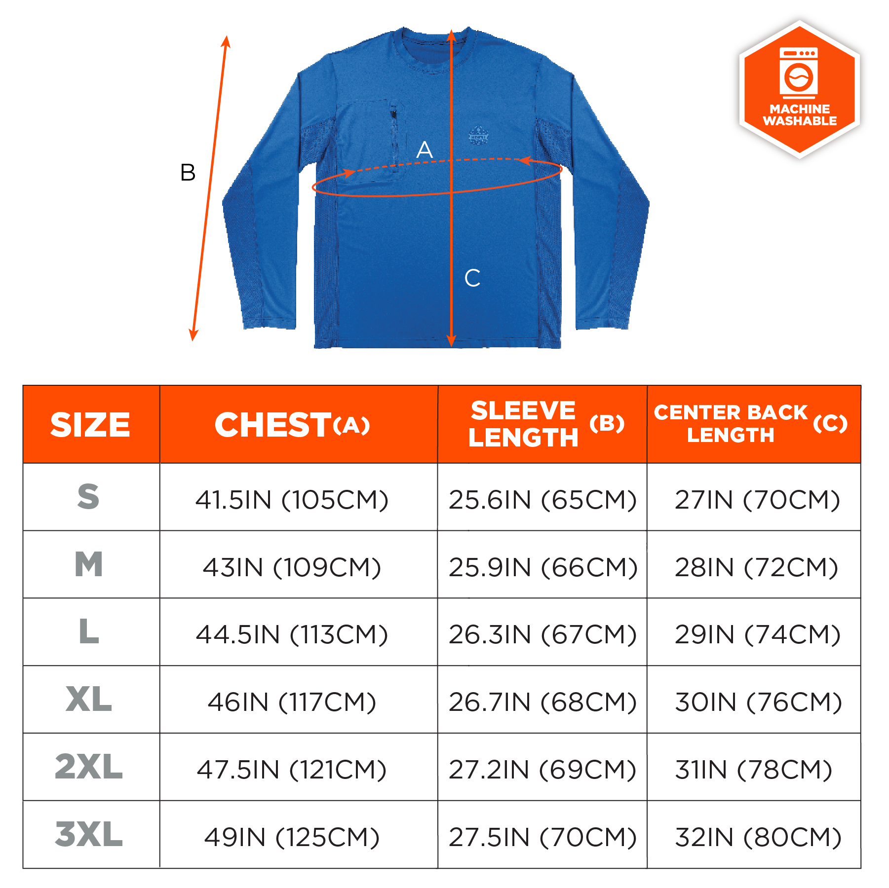 Ergodyne Chill-Its 6689 Cooling Long Sleeve Sun Shirt with UV Protection from Columbia Safety