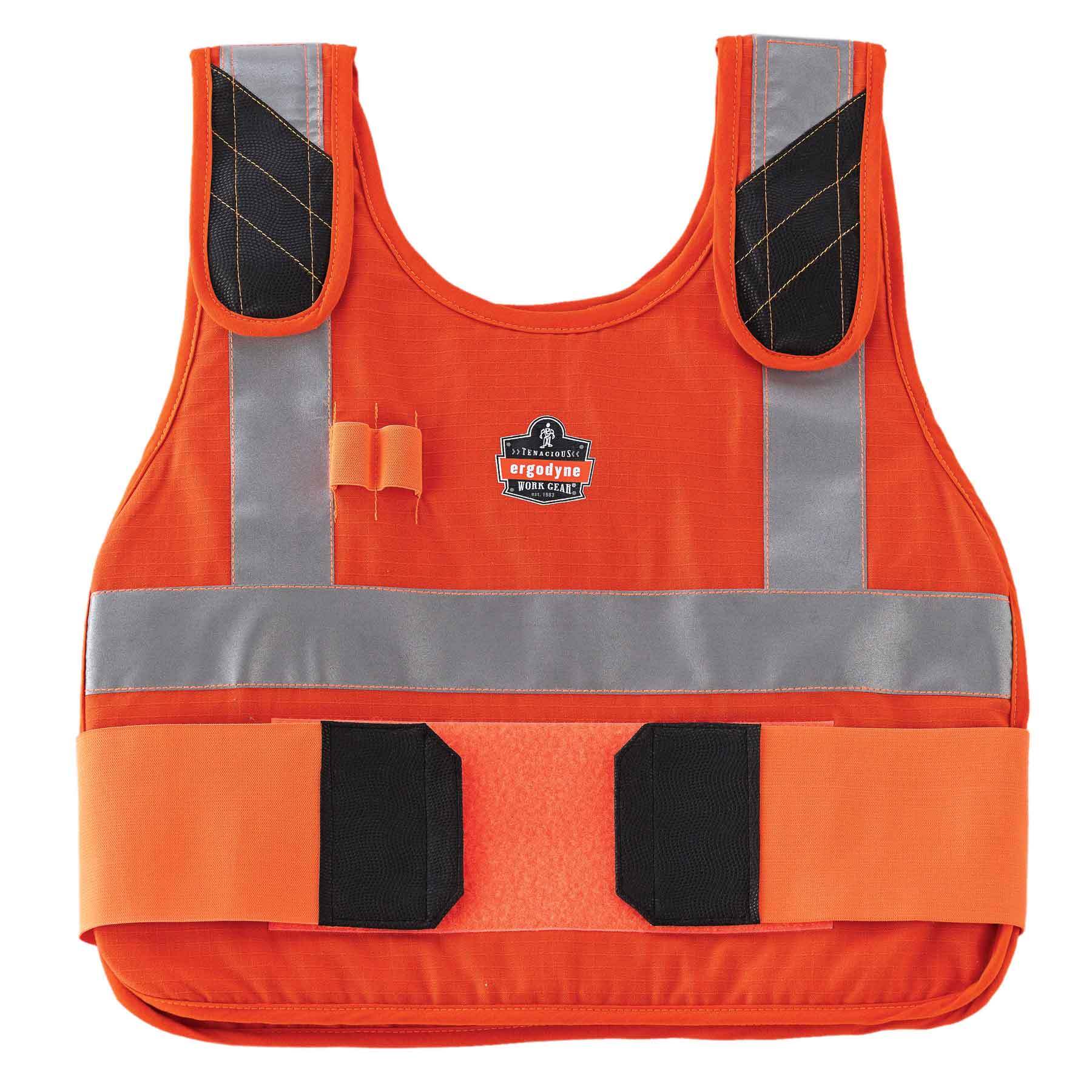 Ergodyne Chill-Its 6215 Premium FR Phase Change Cooling Vest with Rechargeable Ice Packs from Columbia Safety