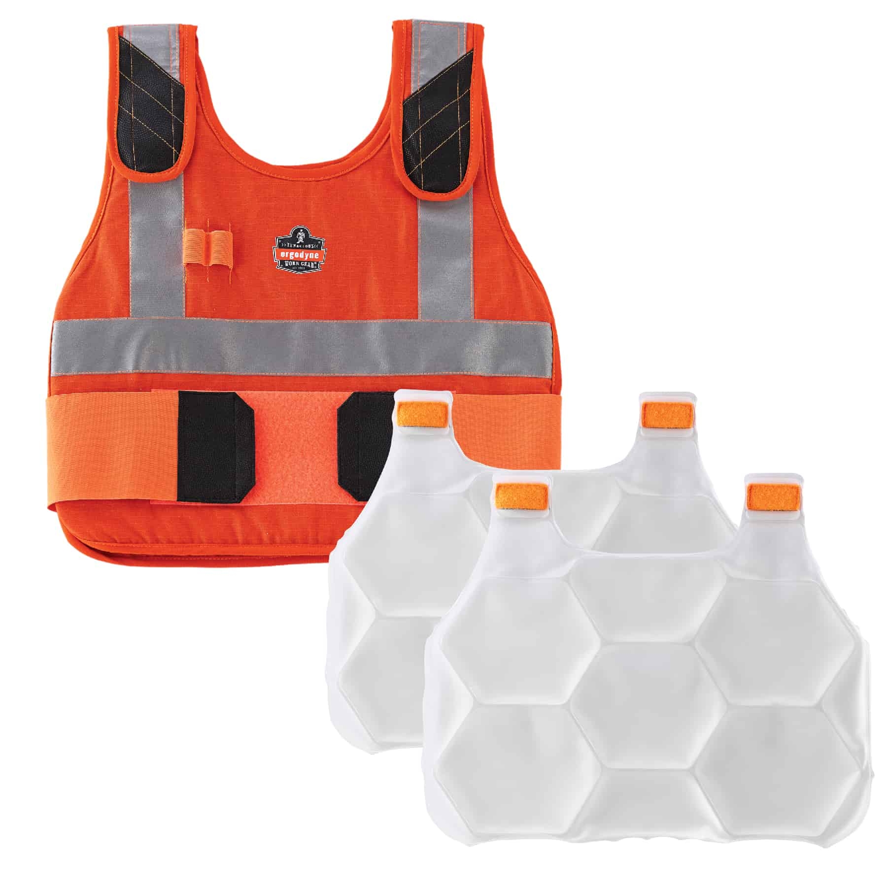 Ergodyne Chill-Its 6215 Premium FR Phase Change Cooling Vest with Rechargeable Ice Packs from Columbia Safety