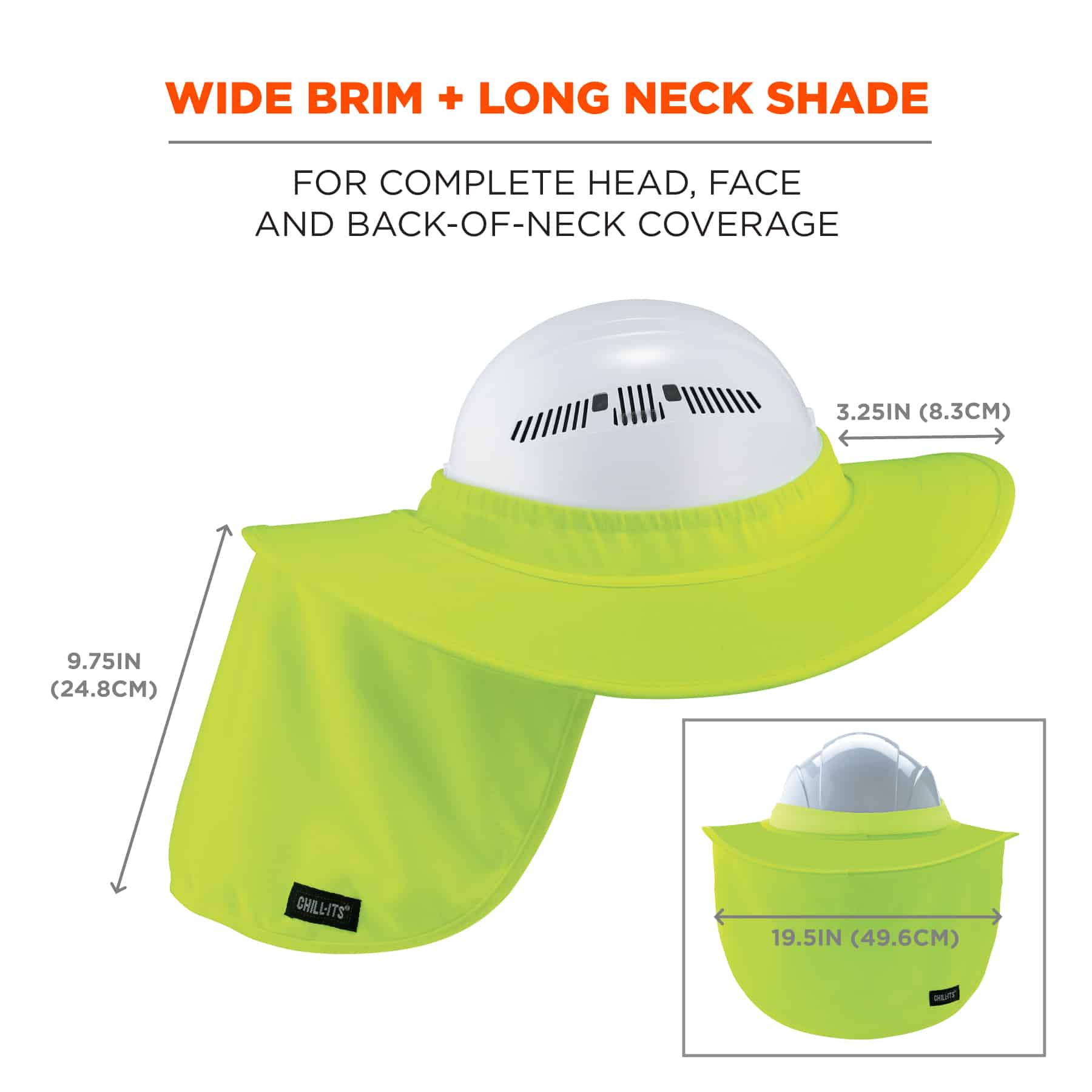 Ergodyne Chill-Its 6660 Hard Hat Brim with Neck Shade from Columbia Safety