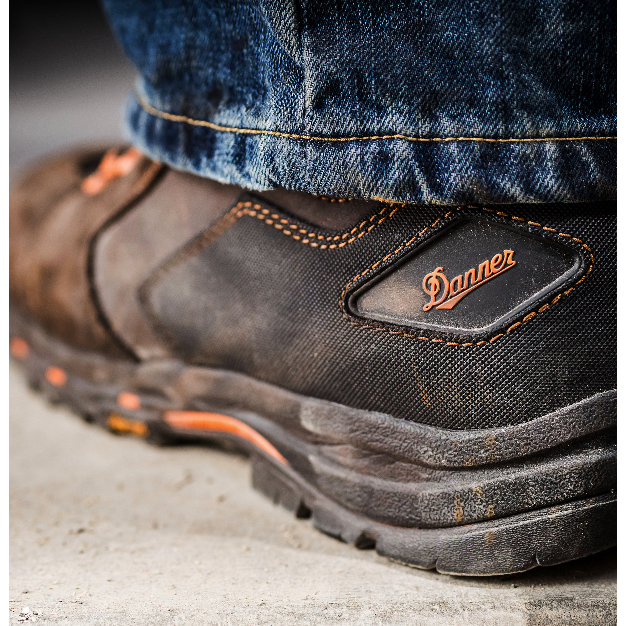 Danner Men's Vicious 4-1/2 Inch Work Boots with Composite Toe (Brown/Orange) from Columbia Safety