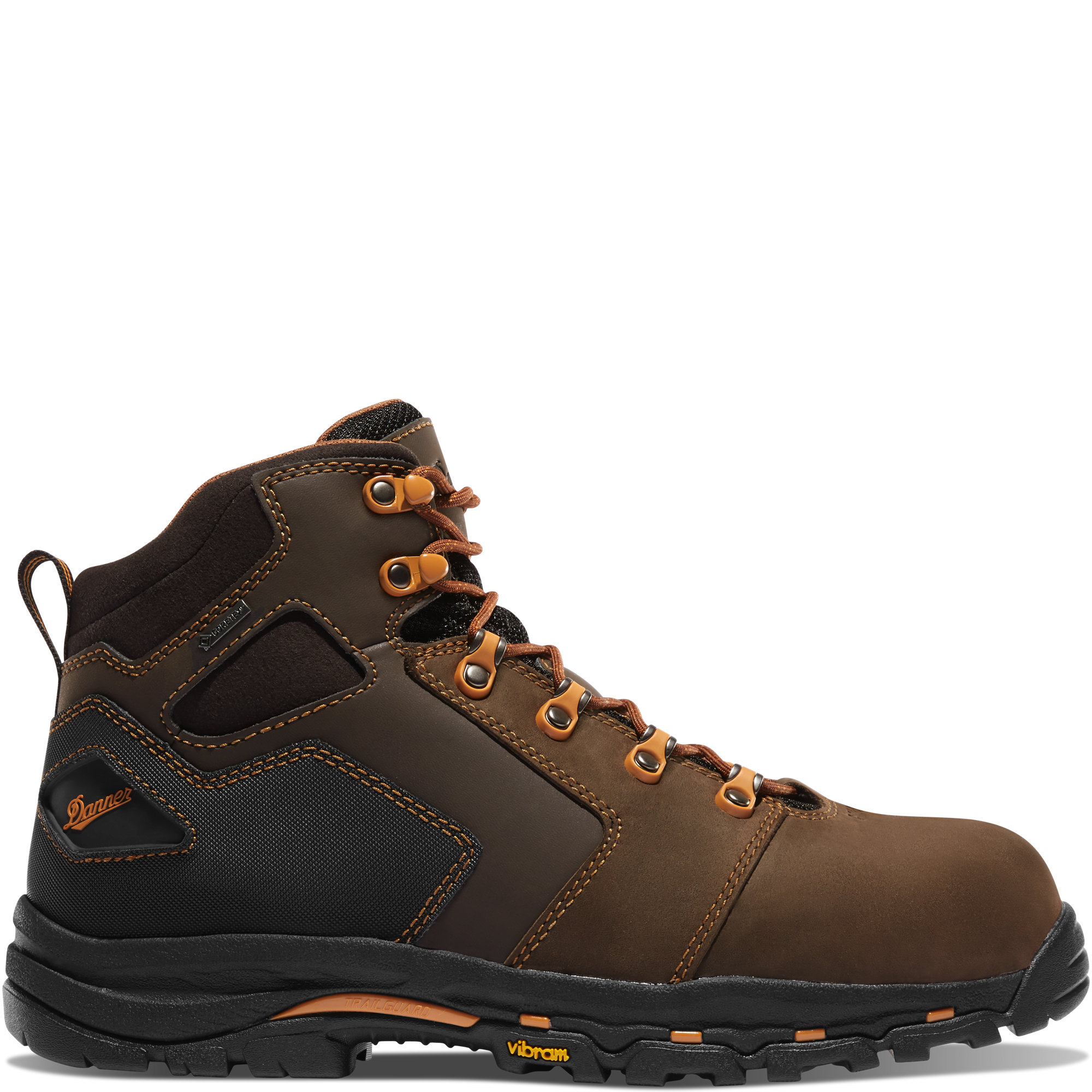 Danner Men's Vicious 4-1/2 Inch Work Boots with Composite Toe (Brown/Orange) from Columbia Safety