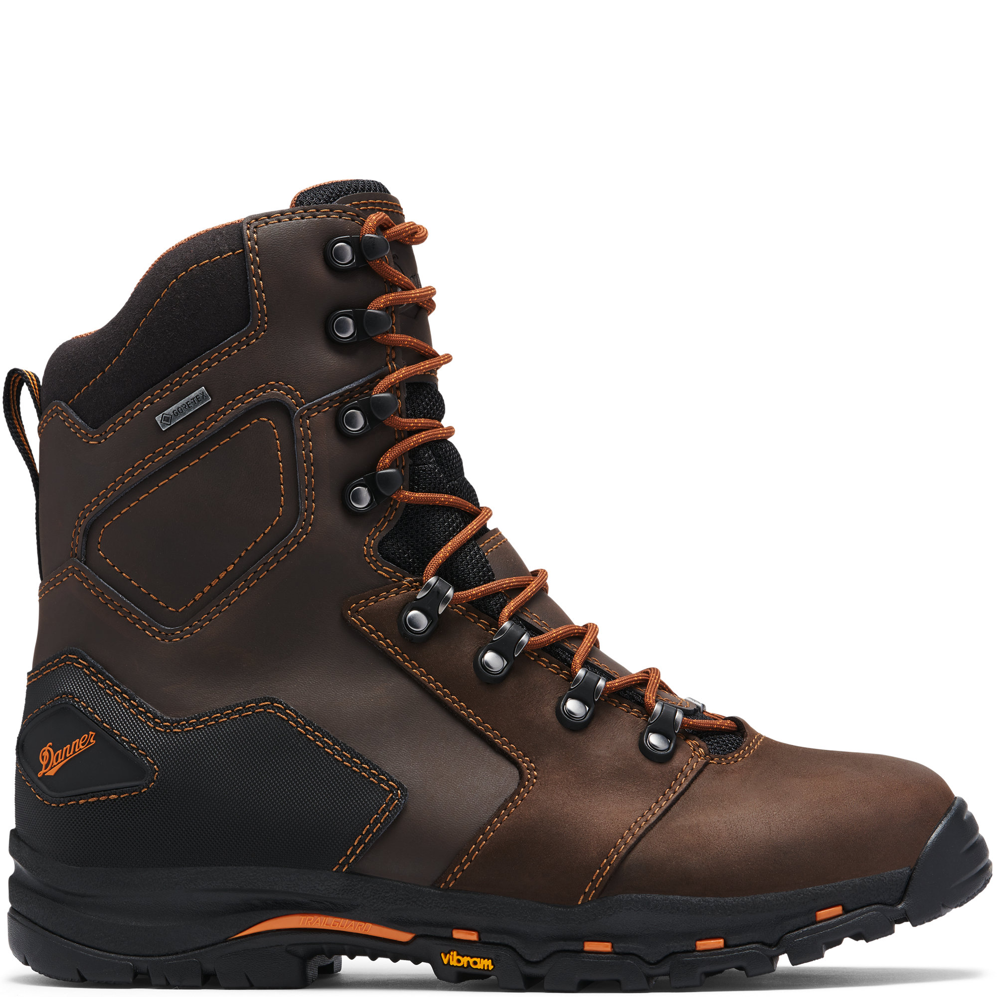 Danner Men's Vicious 8 Inch Work Boots with Composite Toe (Brown) from Columbia Safety