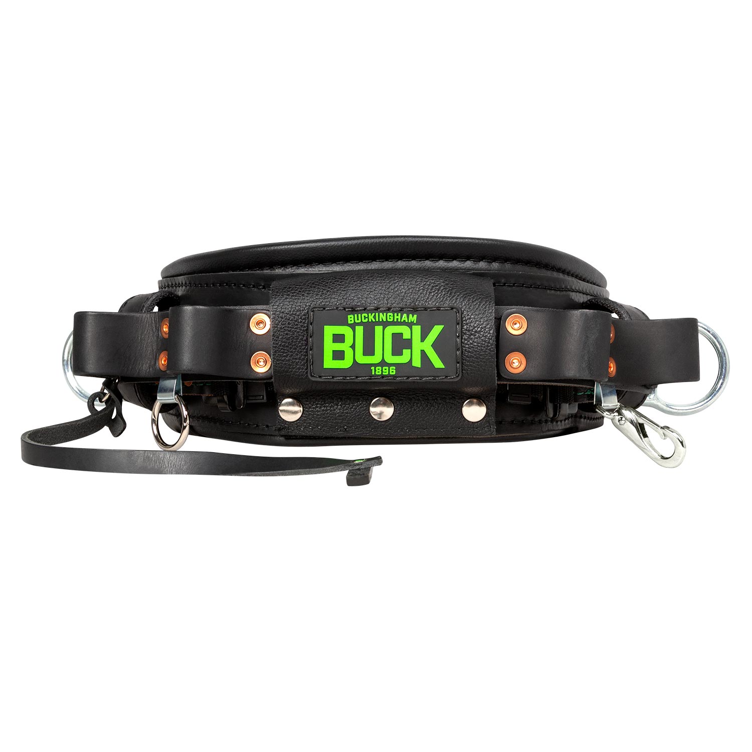 Buckingham Adjustable In-Line 4 D-Ring Leather Body Belt from Columbia Safety