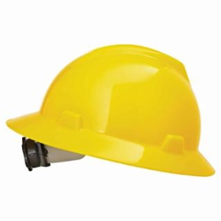 MSA V-Gard Protective Full Brim Hard Hat with Fas-Trac Ratchet Suspension from Columbia Safety