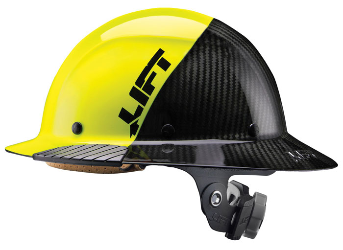 Lift Safety DAX Fifty 50 Carbon Fiber Full Brim Hard Hat from Columbia Safety