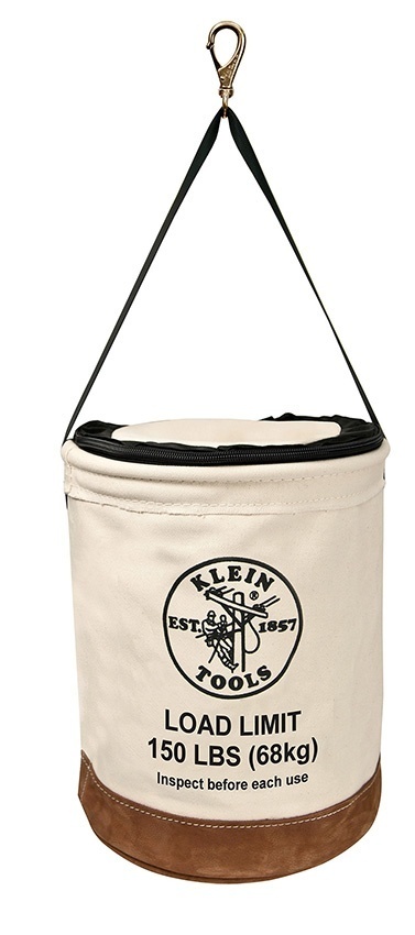 Klein Tools 5104CLR 150 lb Heavy Duty Top Closing Canvas Bucket from Columbia Safety