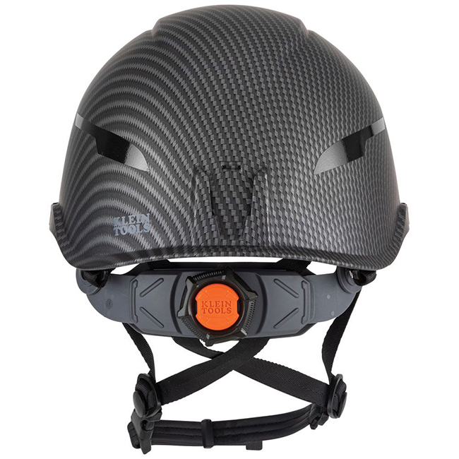 Klein Tools Premium KARBN Non-Vented Class E Safety Helmet with Headlamp from Columbia Safety