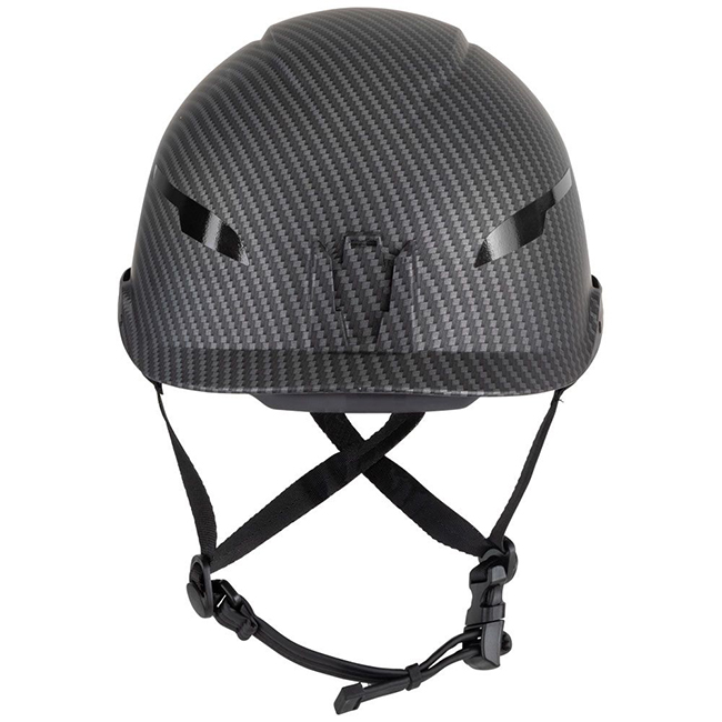 Klein Tools Premium KARBN Non-Vented Class E Safety Helmet with Headlamp from Columbia Safety