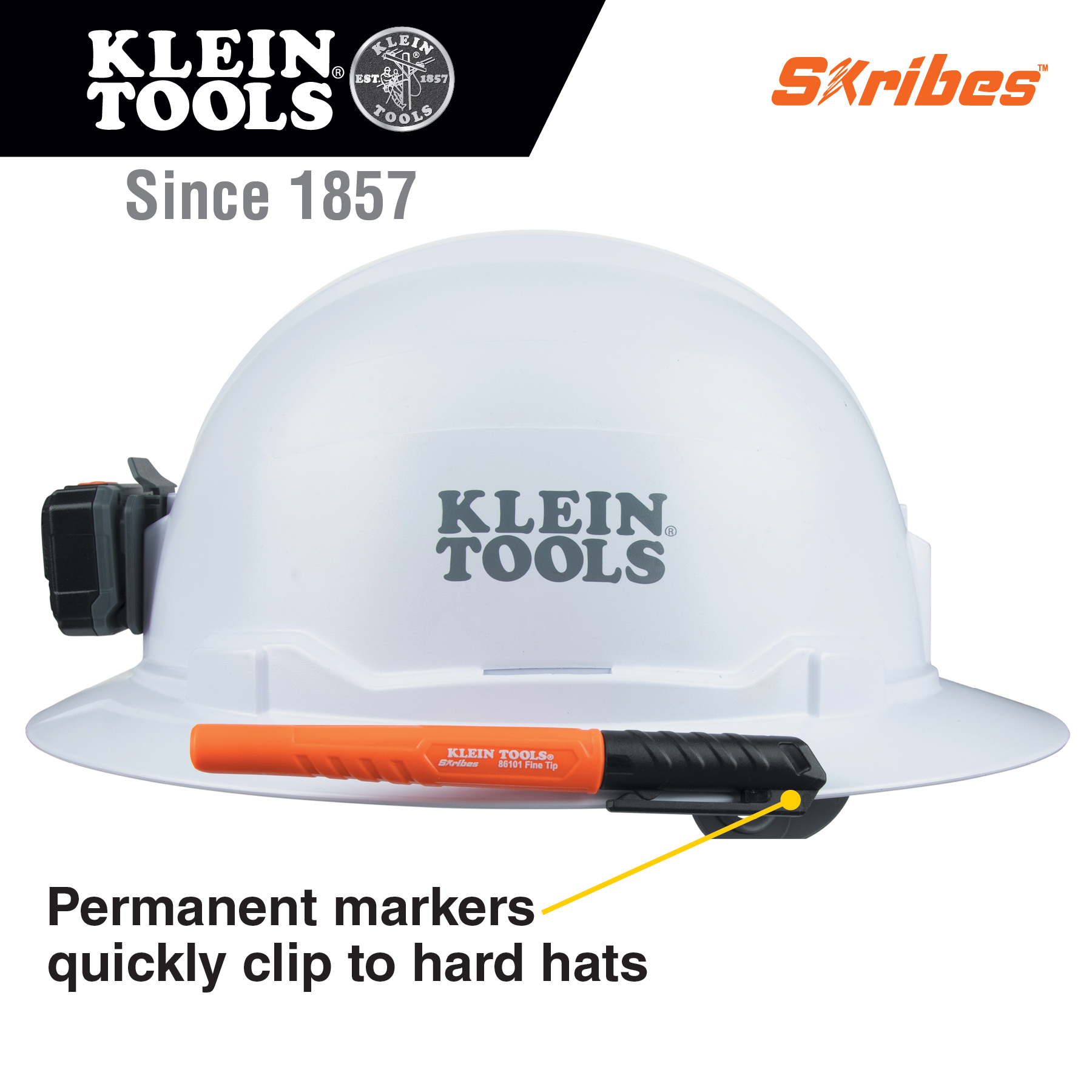 Klein Tools Skribes Fine Tip Permanent Markers, Black, 12-Pack from Columbia Safety