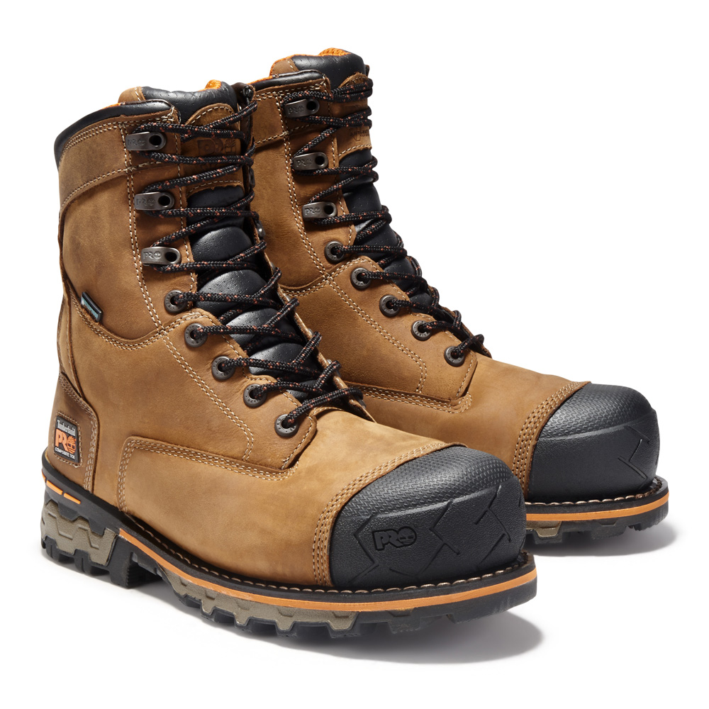 Timberland PRO Men's Boondock 8 Inch Composite Toe Waterproof Work Boots from Columbia Safety