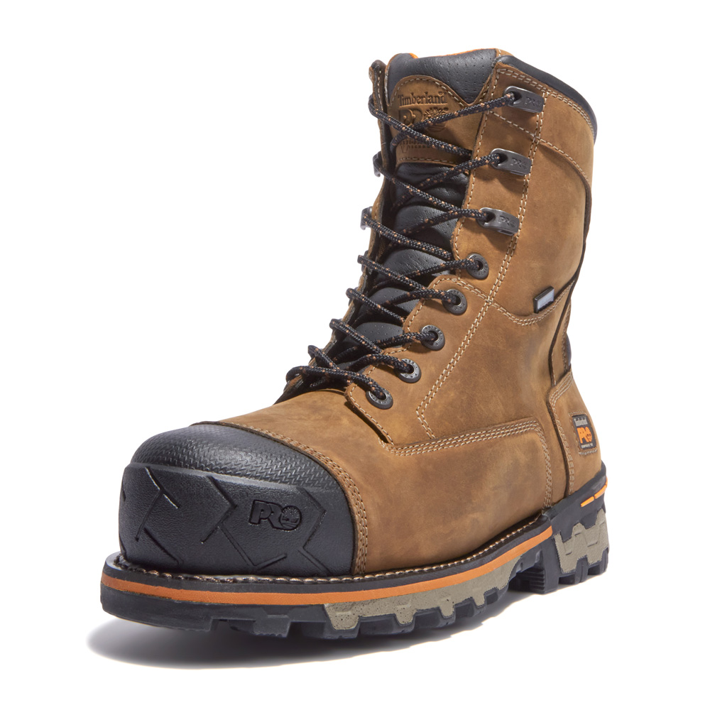 Timberland PRO Men's Boondock 8 Inch Composite Toe Waterproof Work Boots from Columbia Safety