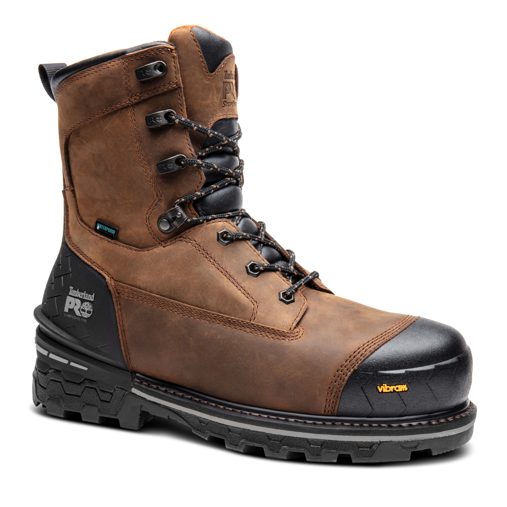 Timberland PRO Men's Boondock HD 8 Inch Composite Toe Waterproof Work Boots from Columbia Safety