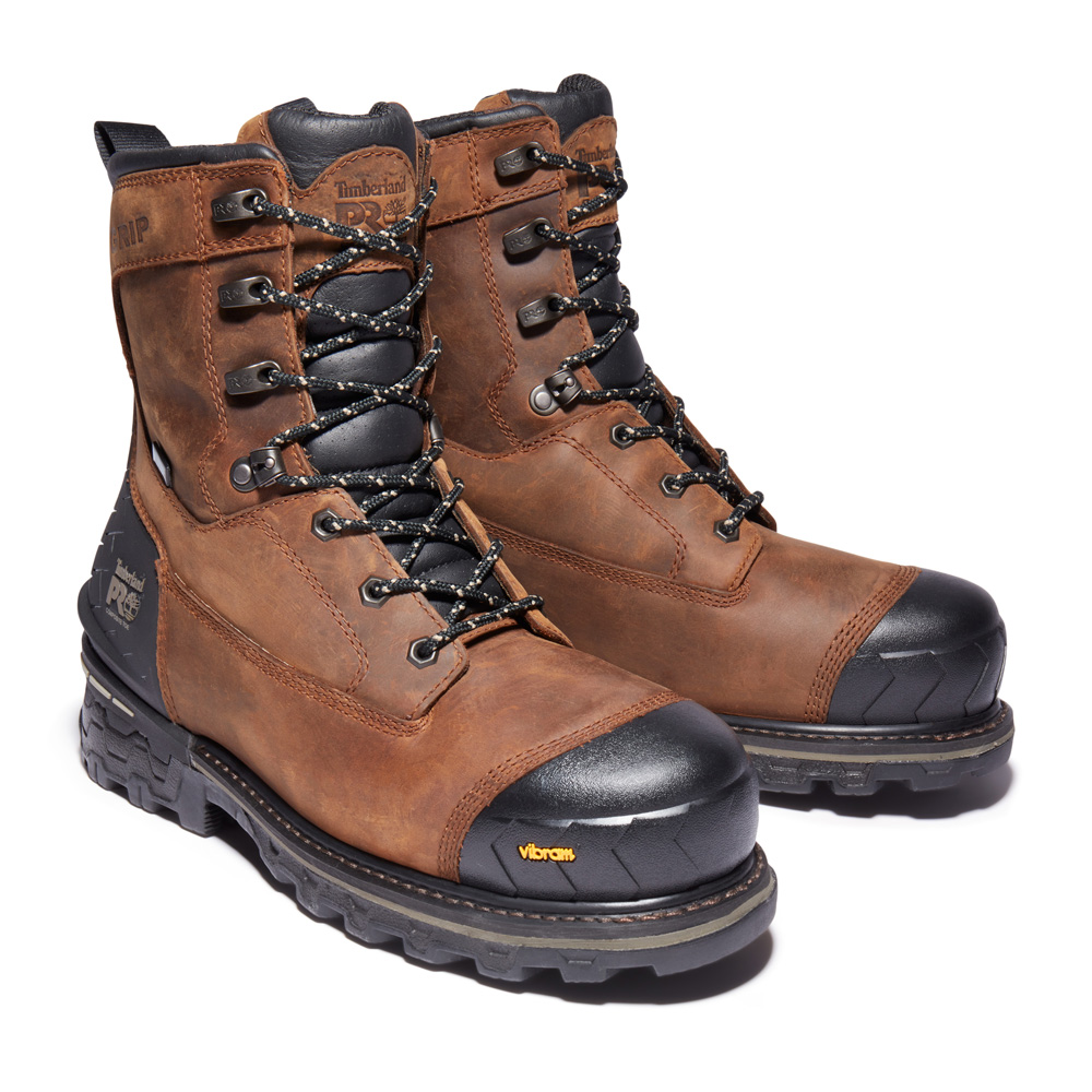 Timberland PRO Men's Boondock HD 8 Inch Composite Toe Waterproof Work Boots from Columbia Safety