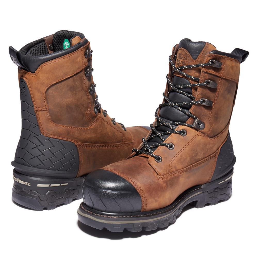 Timberland PRO Men's Boondock HD 8 Inch Composite Toe Waterproof Work Boots from Columbia Safety