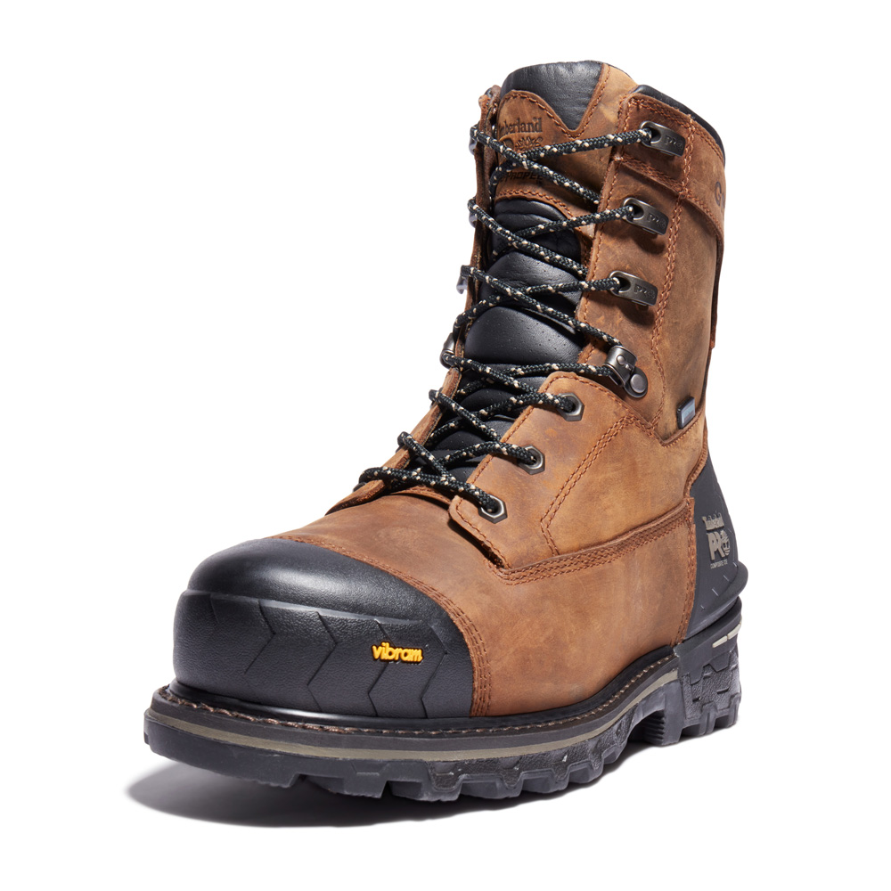 Timberland PRO Men's Boondock HD 8 Inch Composite Toe Waterproof Work Boots from Columbia Safety