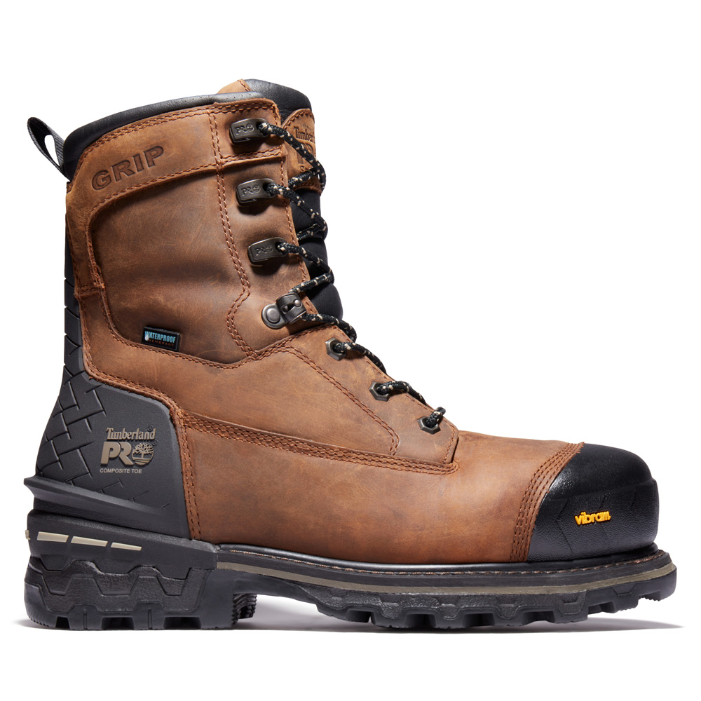 Timberland PRO Men's Boondock HD 8 Inch Composite Toe Waterproof Work Boots from Columbia Safety