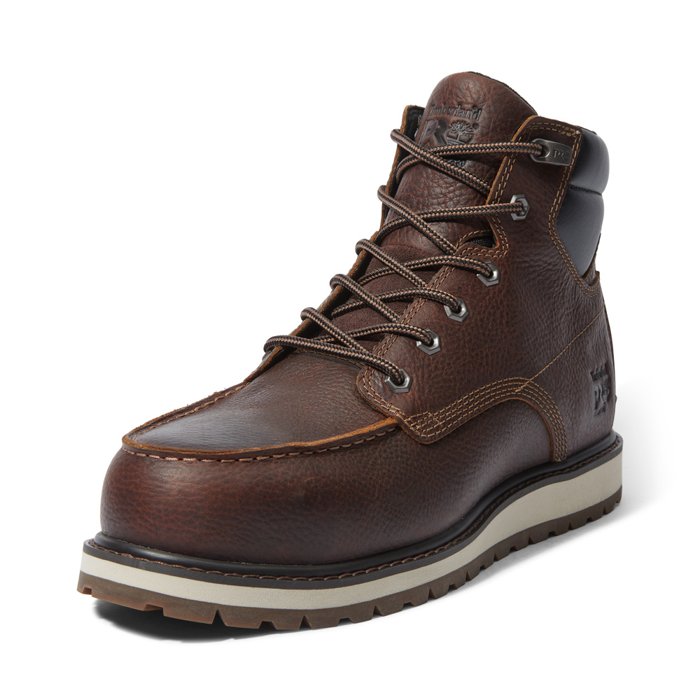 Timberland PRO Men's Irvine 6 Inch Alloy Safety Toe Work Boots - Dark Brown from Columbia Safety