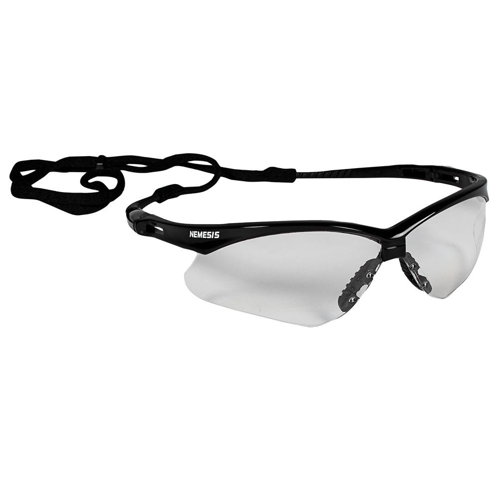 Jackson Safety V30 Nemesis Safety Glasses Black Frame with Clear Lens from Columbia Safety