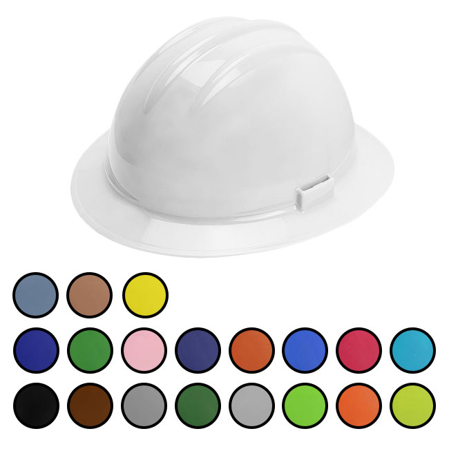 Bullard Classic Full Brim XL Hard Hat with Accessory Slots from Columbia Safety