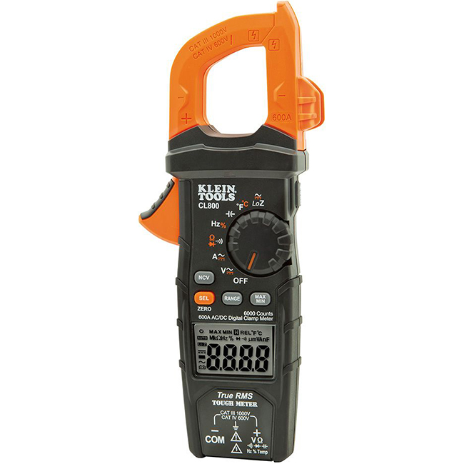 Klein Tools CL800 Digital Clamp Meter AC/DC Auto-Ranging from Columbia Safety