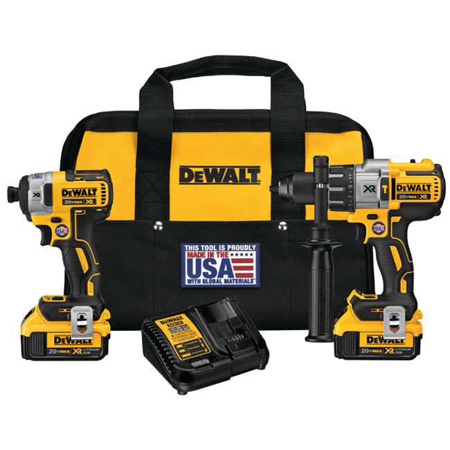 DeWALT 20V Max XR Cordless Brushless Hammerdrill & Impact Driver Combo Kit from Columbia Safety