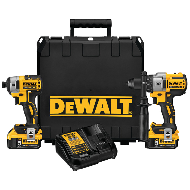 DeWALT 20V Max XR Cordless Brushless Hammerdrill & Impact Driver Combo Kit from Columbia Safety