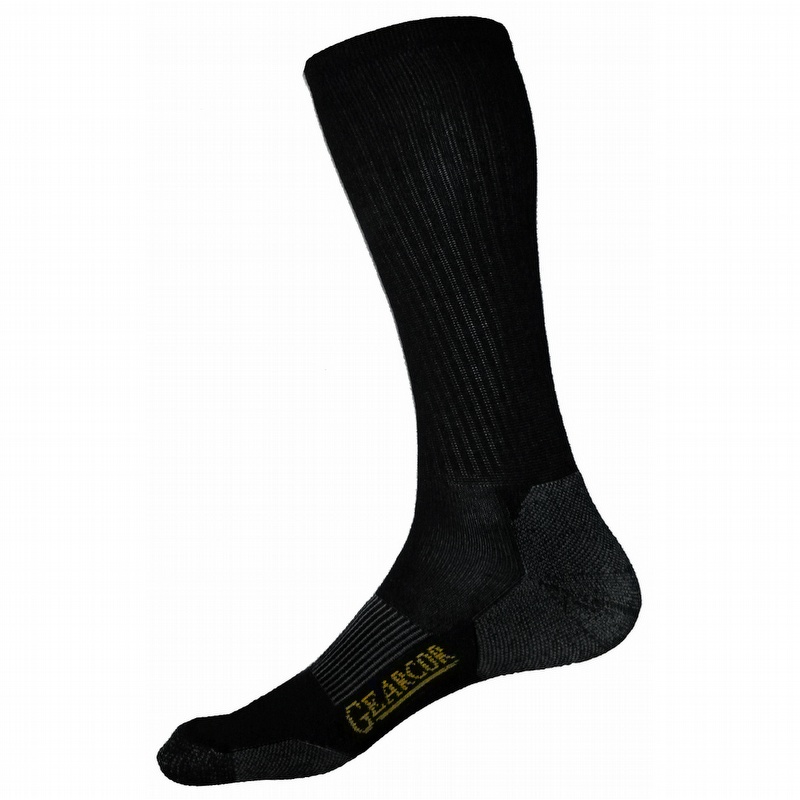 Gearcor Lightweight Coolmax Black Crew Sock from Columbia Safety