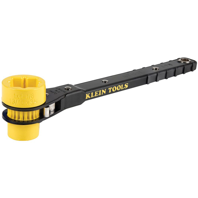 Klein Tools KT151T 4-in-1 Lineman's Ratcheting Wrench from Columbia Safety