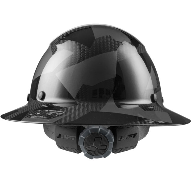 Lift Safety DAX Carbon Fiber 50/50 White/Black Camo Full Brim Hard Hat from Columbia Safety