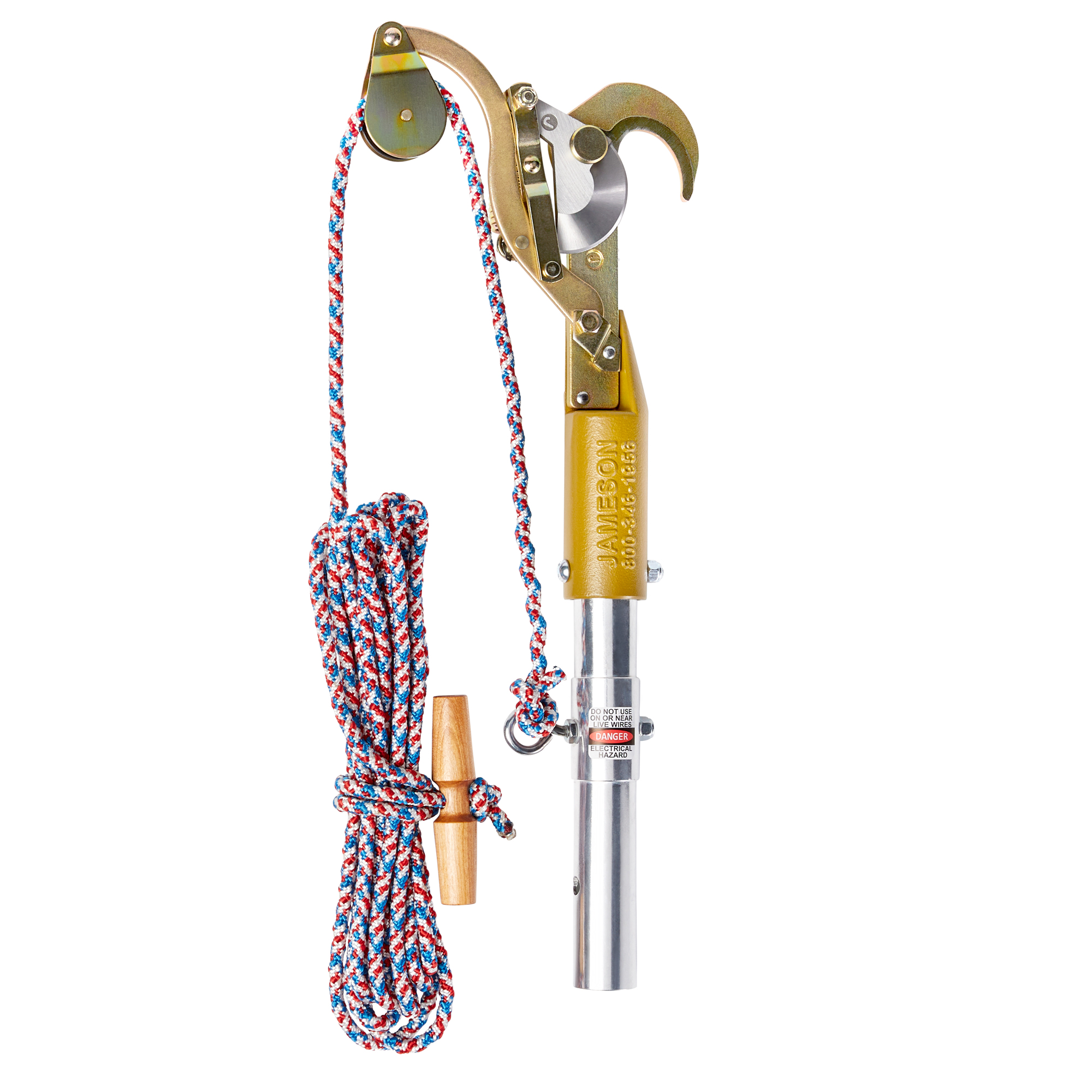 JA-14 Fixed Pulley Pruner Kit with Premium Bumpy Rope, Red White Blue from Columbia Safety