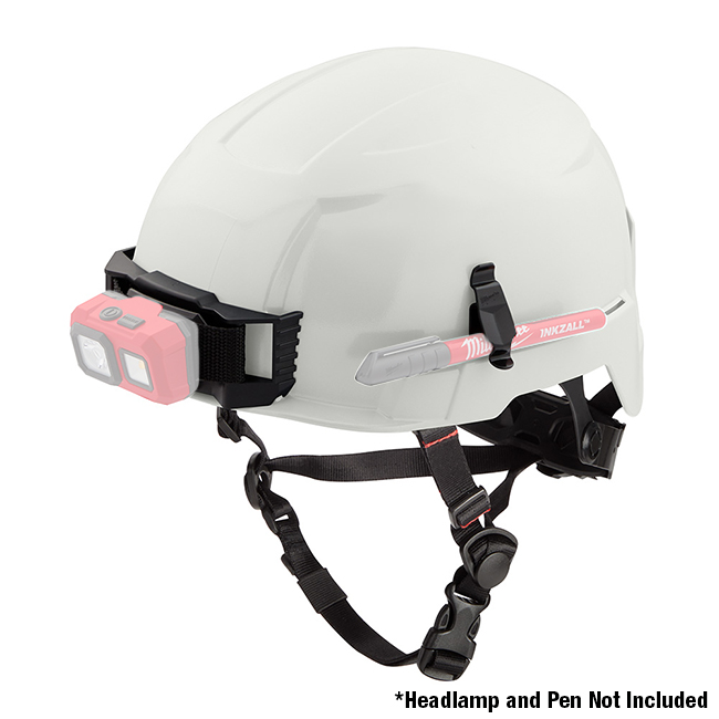 Milwaukee Type 2 Safety Helmet with BOLT Accessory Clips from Columbia Safety