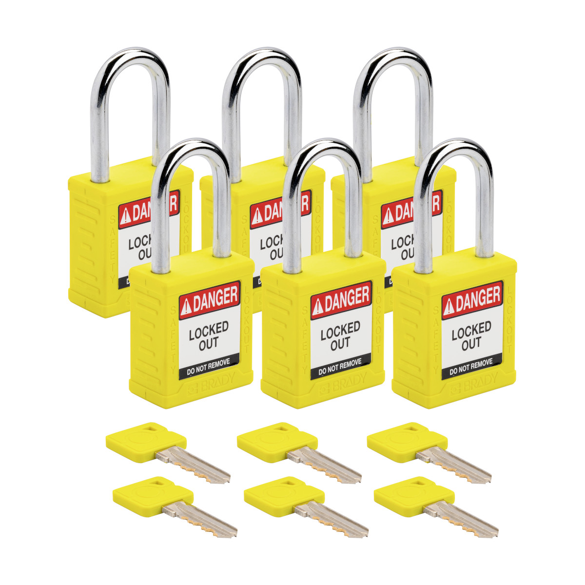 Brady Velocity Nylon Safety Lockout Padlocks 6 Pack from Columbia Safety