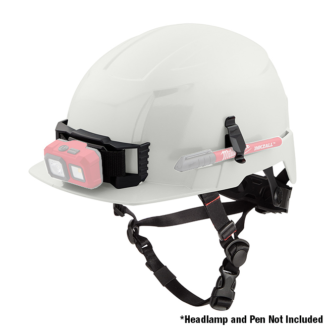 Milwaukee Type 2 Front Brim Safety Helmet with BOLT Accessory Clips from Columbia Safety