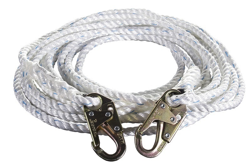 WestFall Pro 5/8 Inch 3-Strand Composite Vertical Lifeline with Snap Hook Ends from Columbia Safety