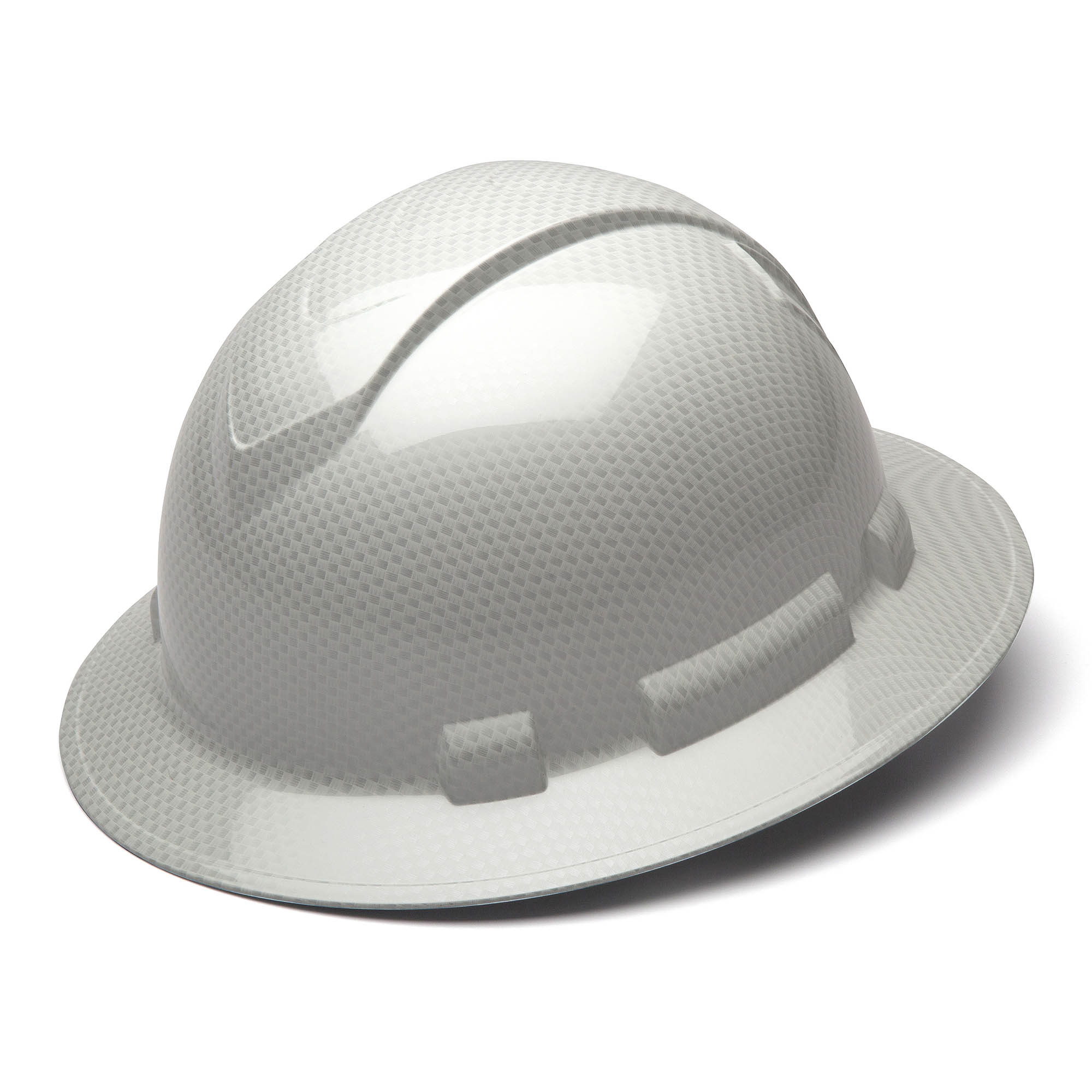 Pyramex Ridgeline Full Brim Hard Hat with 4 Point Ratchet Suspension from Columbia Safety