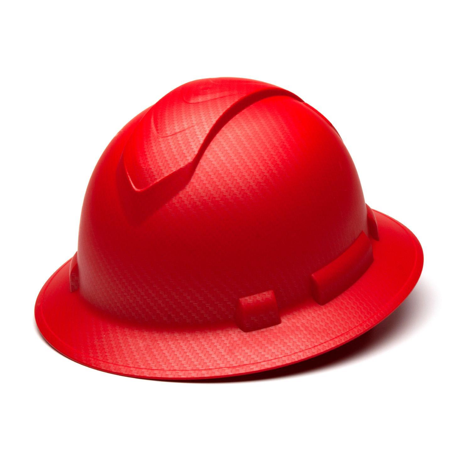 Pyramex Ridgeline Full Brim Hard Hat with 4 Point Ratchet Suspension from Columbia Safety