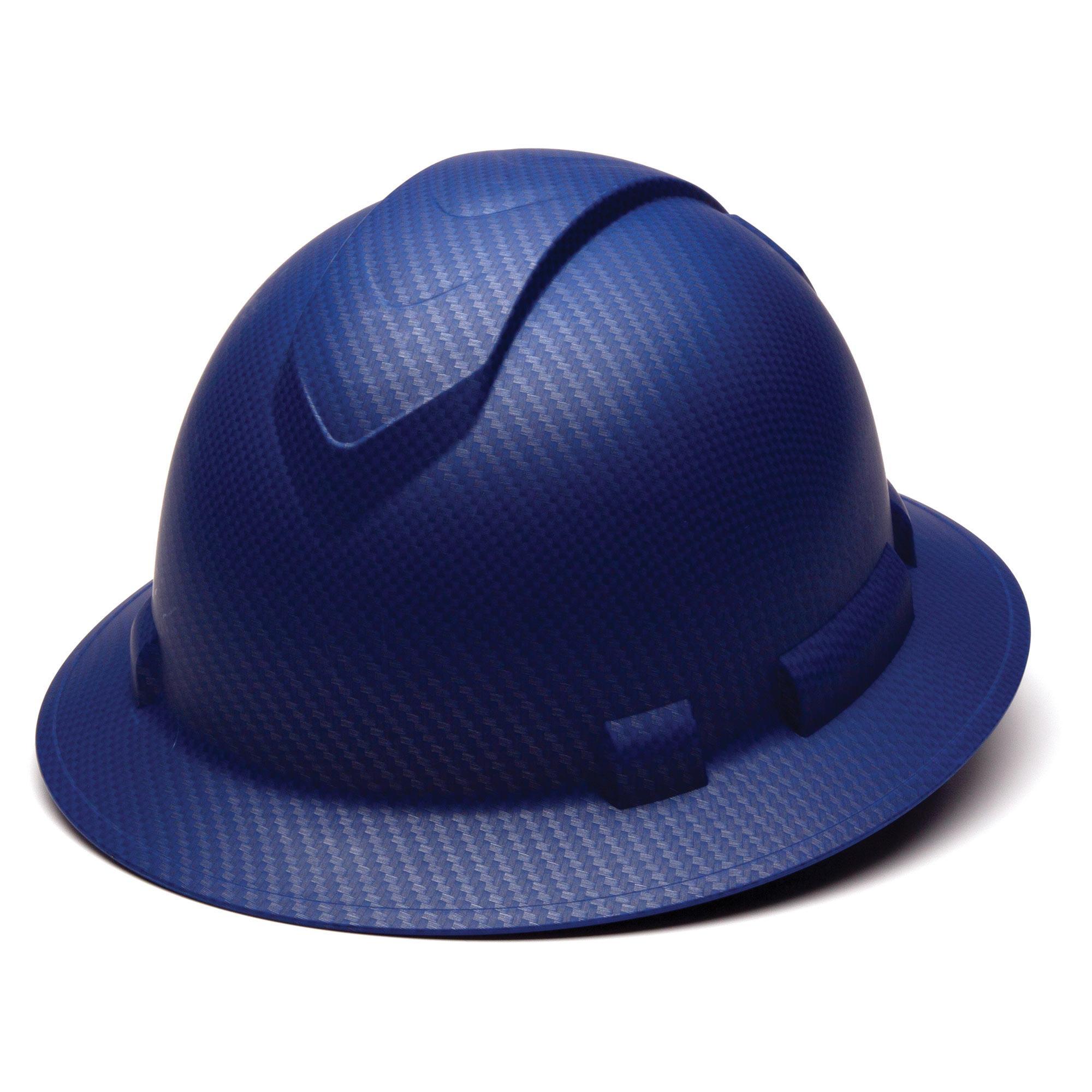 Pyramex Ridgeline Full Brim Hard Hat with 4 Point Ratchet Suspension from Columbia Safety