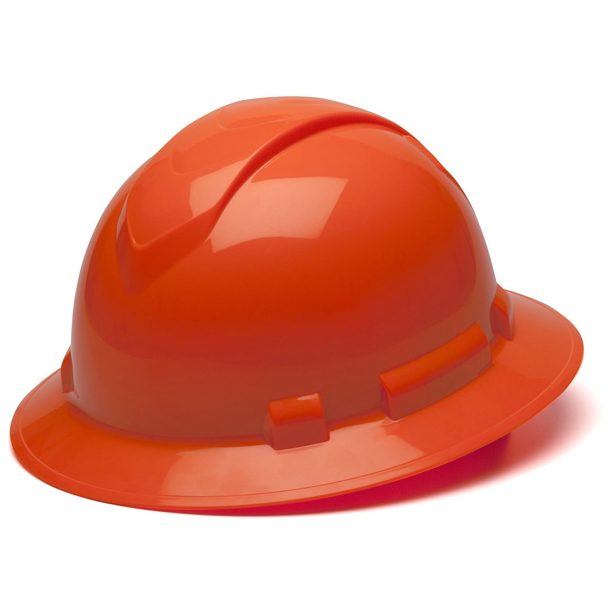 Pyramex Ridgeline Full Brim Hard Hat with 4 Point Ratchet Suspension from Columbia Safety